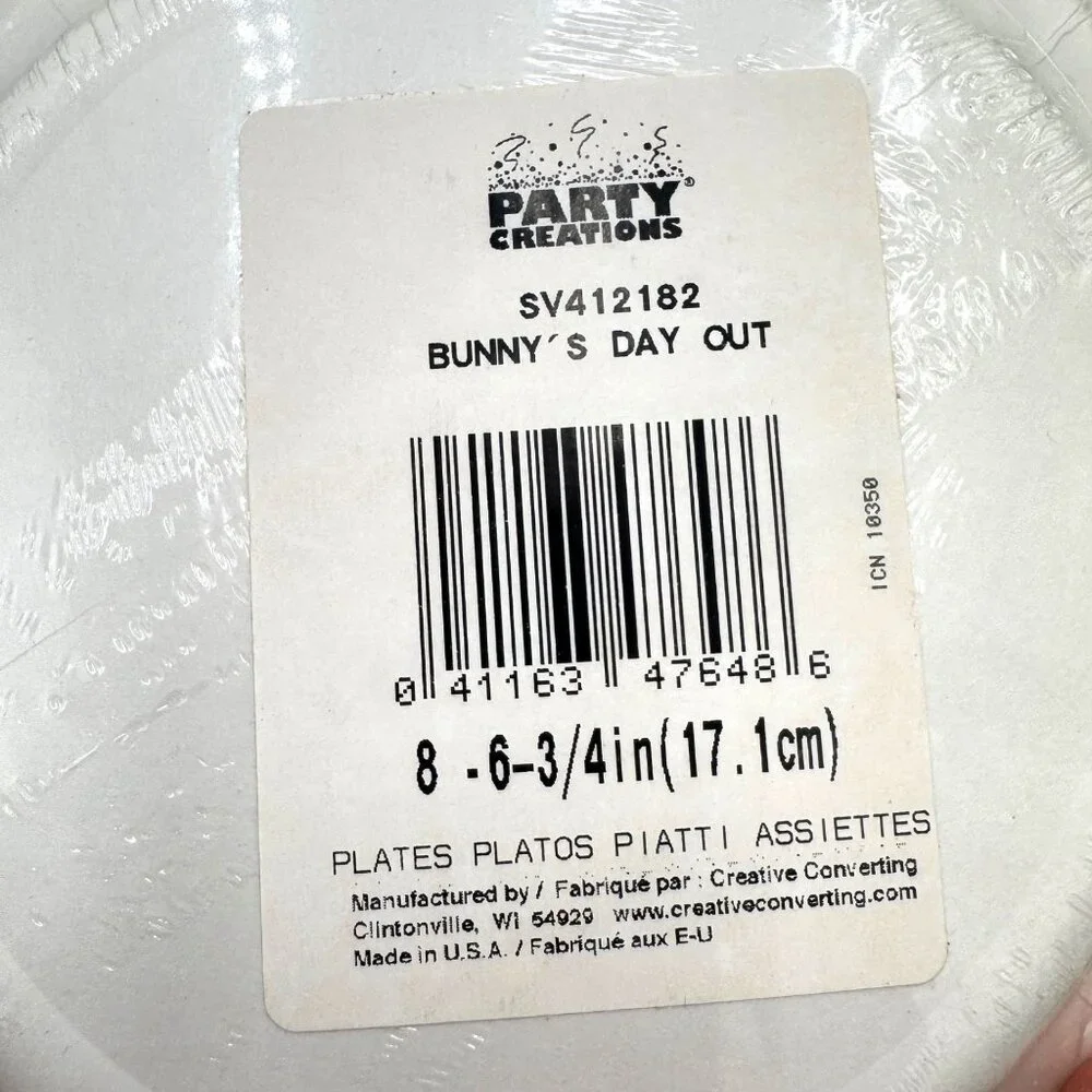 Party Creations Vintage Bunny’s Day Out paper products plates napkins Easter Spr